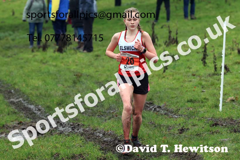 Girls under-15s 2023 NECAA Cross Country Relays, Thornley Hall Farm, Peterlee, County Durham. Photo: David T. Hewitson/Sports for All Pics